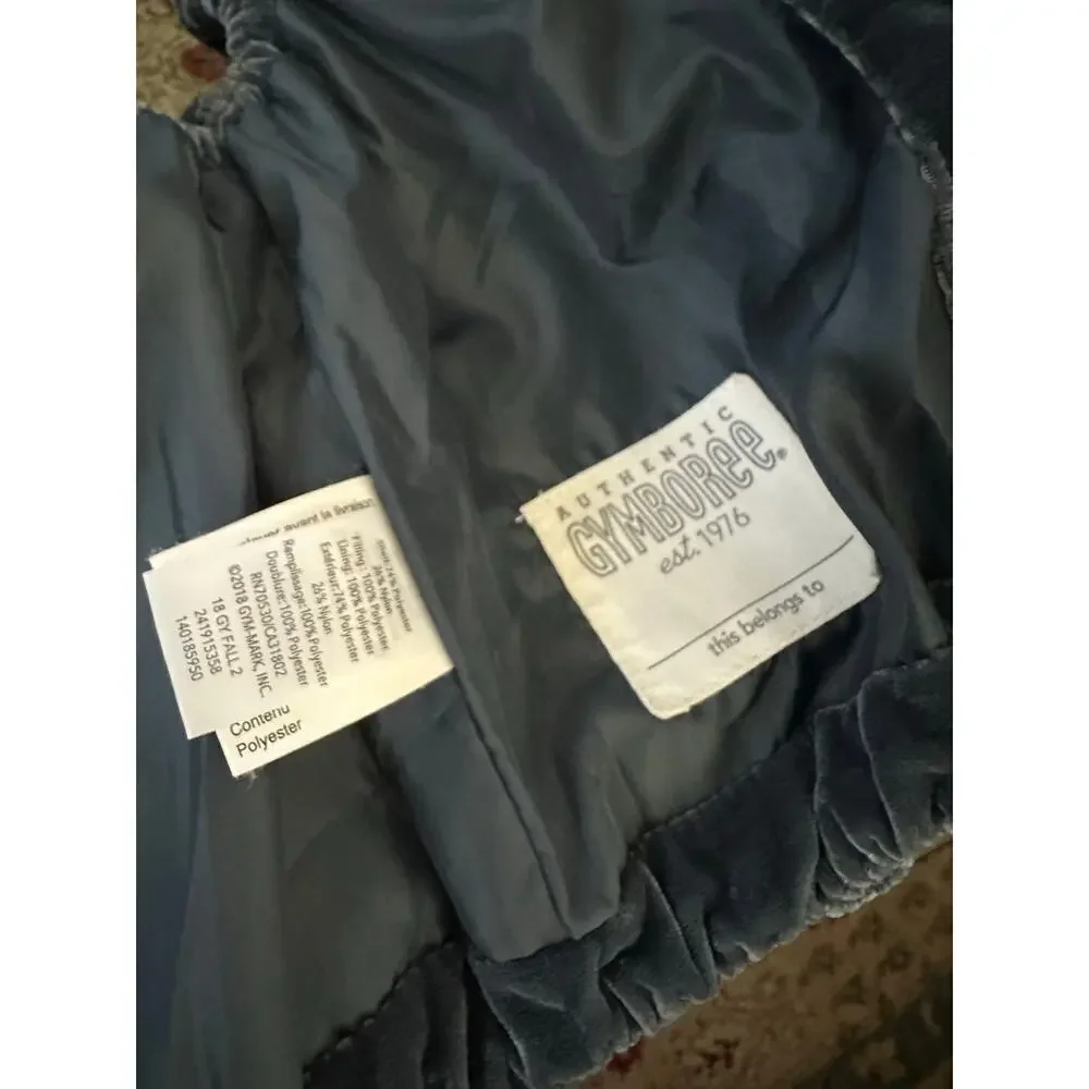 GYMBOREE Girls Black Winter Full Zip Puffer Vest Size Medium
